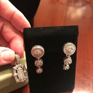 Judith Ripka Diamondnique enhancer and earrings